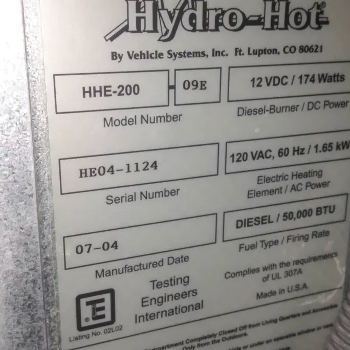 How do I Find My RV Hydronic Heating System Model?