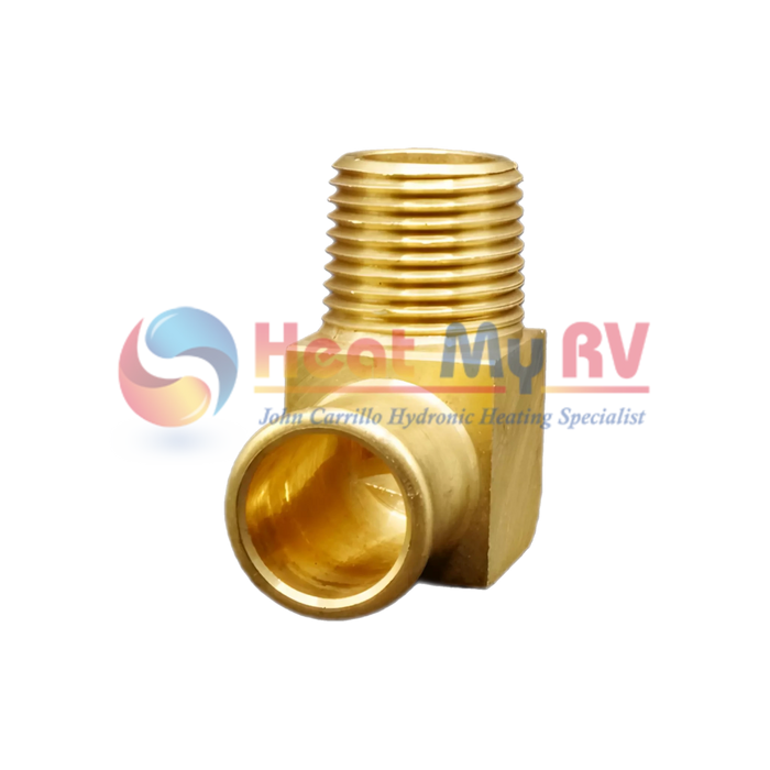 90 Degree Brass Elbow Fitting, Barb, 3/4 X 1/2 (M)NP - PLX-A65-300