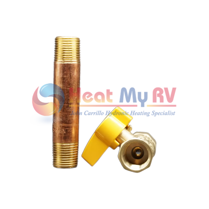 Brass Ball Valve Assembly w/Fitting, 1/2 in. (F)NPT - PLE-688-002-FRU