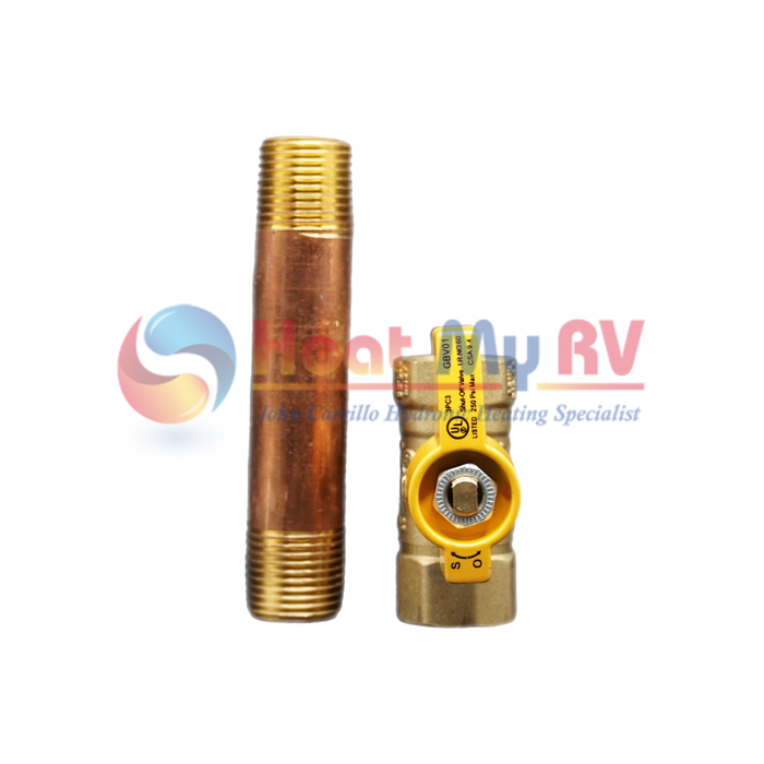 Brass Ball Valve Assembly w/Fitting, 1/2 in. (F)NPT - PLE-688-002-FRU