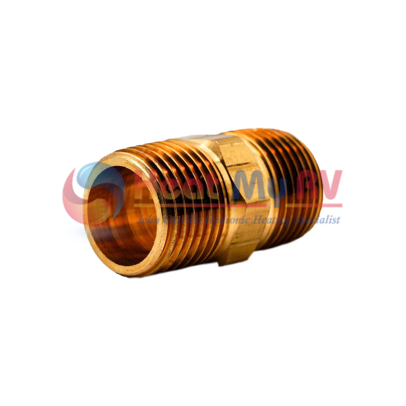 Brass Nipple Fitting, 1/2 in x 1/2 in - PLX-122-000