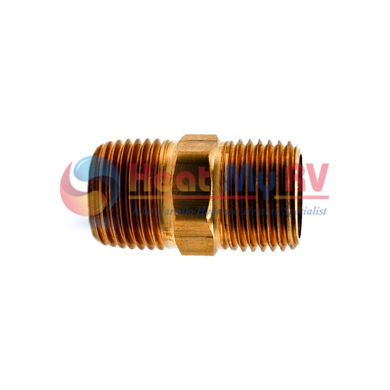 Brass Nipple Fitting, 1/2 in x 1/2 in - PLX-122-000